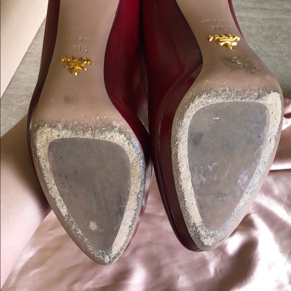 Prada red heels size 38.5 - Picture 7 of 7